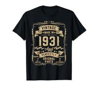 Vintage 1931 95yr 95th Birthday Gifts for Men 95 Years Old Camiseta