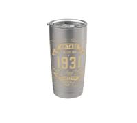 Vintage 1931 95yr 95th Birthday Gifts for Men 95 Years Old Vaso térmico de acero inoxidable de doble pared