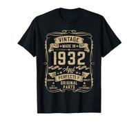 Vintage 1932 93yr 93rd Birthday Gifts for Men 93 Years Old Camiseta