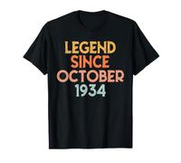 Vintage 1934 para Hombres y Mujeres, 92 años, Octubre 92 cumpleaños Camiseta