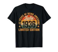 Vintage 1936 Edición Limitada 90 Años Julio 90 Cumpleaños Camiseta
