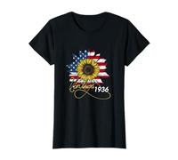 Vintage 1936 Girasol 4 de julio Día de la Independencia Patriótico Camiseta