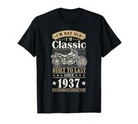 Vintage 1937 Birthday Classic Biker For Legends Born In 1937 Camiseta