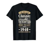 Vintage 1940 Birthday Classic Biker For Legends Born In 1940 Camiseta