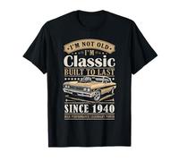 Vintage 1940 Birthday Classic Car For Legends Born In 1940 Camiseta