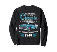Vintage 1940 Birthday Classic Car for Legends Born In 1940 Sudadera