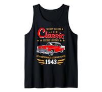Vintage 1943 Birthday Classic Car for Legends Born In 1943 Camiseta sin Mangas
