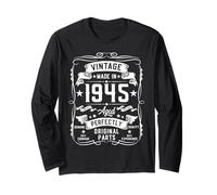 Vintage 1945 80 Years Old Gifts for Men 80yr 80th Birthday Manga Larga