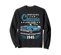 Vintage 1945 Birthday Classic Car for Legends Born In 1945 Sudadera