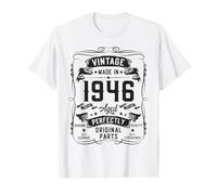 Vintage 1946 80yr 80th Birthday Gifts for Men 80 Years Old Camiseta
