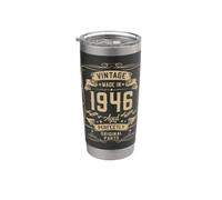 Vintage 1946 80yr 80th Birthday Gifts for Men 80 Years Old Vaso térmico de acero inoxidable de doble pared
