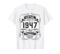 Vintage 1947 79yr 79th Birthday Gifts for Men 79 Years Old Camiseta