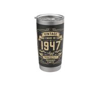 Vintage 1947 79yr 79th Birthday Gifts for Men 79 Years Old Vaso térmico de acero inoxidable de doble pared