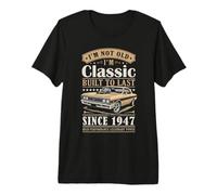 Vintage 1947 Birthday Classic Car For Legends Born In 1947 Camiseta Premium