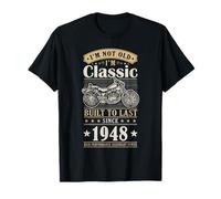 Vintage 1948 Birthday Classic Biker For Legends Born In 1948 Camiseta
