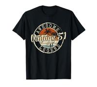 Vintage 1951 75yr 75th Birthday Gifts For Men 75 Years Old Camiseta