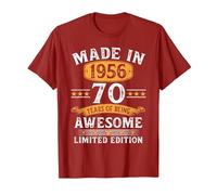 Vintage 1956 70 Años Cumpleaños Hombre Regalo Made In 1956 Camiseta, Hombre, Arándano, 3XL