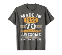 Vintage 1956 70 Años Cumpleaños Hombre Regalo Made In 1956 Camiseta, Hombre, Asfalto, XL