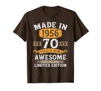 Vintage 1956 70 Años Cumpleaños Hombre Regalo Made In 1956 Camiseta, Hombre, Marrón, L