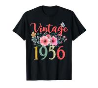 Vintage 1956 Floral Hippie Groovy Wildflower 70th Birthday Camiseta