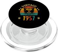 Vintage 1957 Funny Cat Shirt Regalo de Cumpleaños Hombres Mujeres 69 Años PopSockets PopGrip para MagSafe