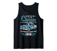 Vintage 1958 Birthday Classic Car for Legends Born In 1958 Camiseta sin Mangas