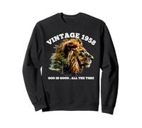 Vintage 1958 God Is Good Lion Faith Christian 68 Cumpleaños Sudadera