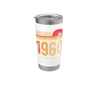 Vintage 1960 Limited Edition Retro Year Birth Of Birthday Vaso térmico de acero inoxidable de doble pared