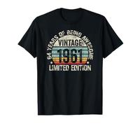 Vintage 1961 Birthday Gift Shirt 64 Years of Awesome Camiseta