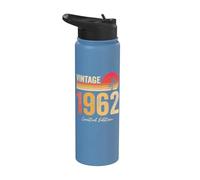 Vintage 1962 Limited Edition Retro Year Birth Of Birthday Stainless Steel Insulated Water Bottle