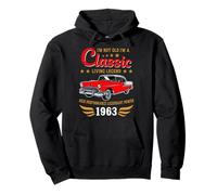 Vintage 1963 Birthday Classic Car for Legends Born In 1963 Sudadera con Capucha