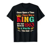 Vintage 1963 Birthday King Born in 1963 Legendary Men Camiseta