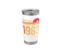 Vintage 1963 Limited Edition Retro Year Birth Of Birthday Vaso térmico de acero inoxidable de doble pared