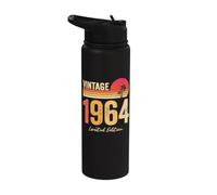 Vintage 1964 Limited Edition Retro Year Birth Of Birthday Stainless Steel Insulated Water Bottle