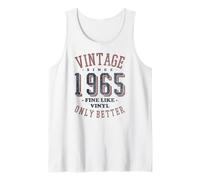 Vintage 1965 Fine Like Vinyl Only Better Retro Birthday Camiseta sin Mangas
