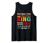 Vintage 1966 Birthday King Born in 1966 Legendary Men Camiseta sin Mangas