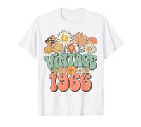 Vintage 1966 Daisy Hippie Groovy Wildflower 60th Birthday Camiseta