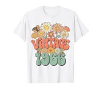 Vintage 1966 Floral Hippie Groovy Daisy Flower 60th Birthday Camiseta