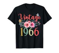 Vintage 1966 Floral Hippie Groovy Wildflower 60th Birthday Camiseta