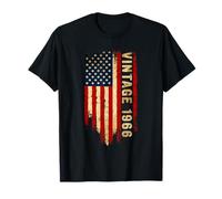 Vintage 1966 Made In 1966 Bandera Americana Regalos de 60 Cumpleaños Camiseta