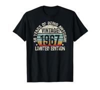 Vintage 1967 Birthday Gift Shirt 58 Years of Awesome Camiseta