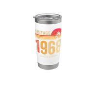 Vintage 1968 Limited Edition Retro Year Birth Of Birthday Vaso térmico de acero inoxidable de doble pared