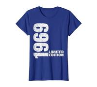 Vintage 1969 Limited Edition Classic 1969 Men Women Birthday Camiseta, Mujer, Azul Real, XXL