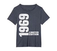 Vintage 1969 Limited Edition Classic 1969 Men Women Birthday Camiseta, Mujer Tallas Grandes, Azul Jaspeado, 2XL Grande
