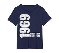 Vintage 1969 Limited Edition Classic 1969 Men Women Birthday Camiseta, Mujer Tallas Grandes, Azul Marino, 3XL Grande