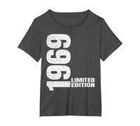 Vintage 1969 Limited Edition Classic 1969 Men Women Birthday Camiseta, Mujer Tallas Grandes, Jaspeado Oscuro, 2XL Grande