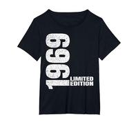 Vintage 1969 Limited Edition Classic 1969 Men Women Birthday Camiseta, Mujer Tallas Grandes, Negro, 1XL Grande
