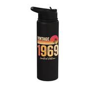 Vintage 1969 Limited Edition Retro Year Birth Of Birthday Stainless Steel Insulated Water Bottle