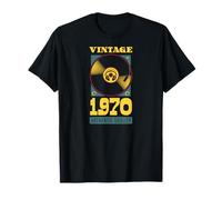 Vintage 1970 Año de nacimiento auténtico disco de vinilo cumpleaños Camiseta