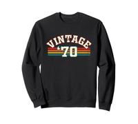 Vintage 1970 Año de nacimiento Cool Cumpleaños Retro Rainbow Lines Sudadera